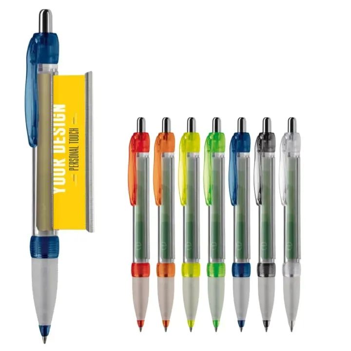 Banner-pen, grip transparent - LT80388 (gadzety reklamowe)